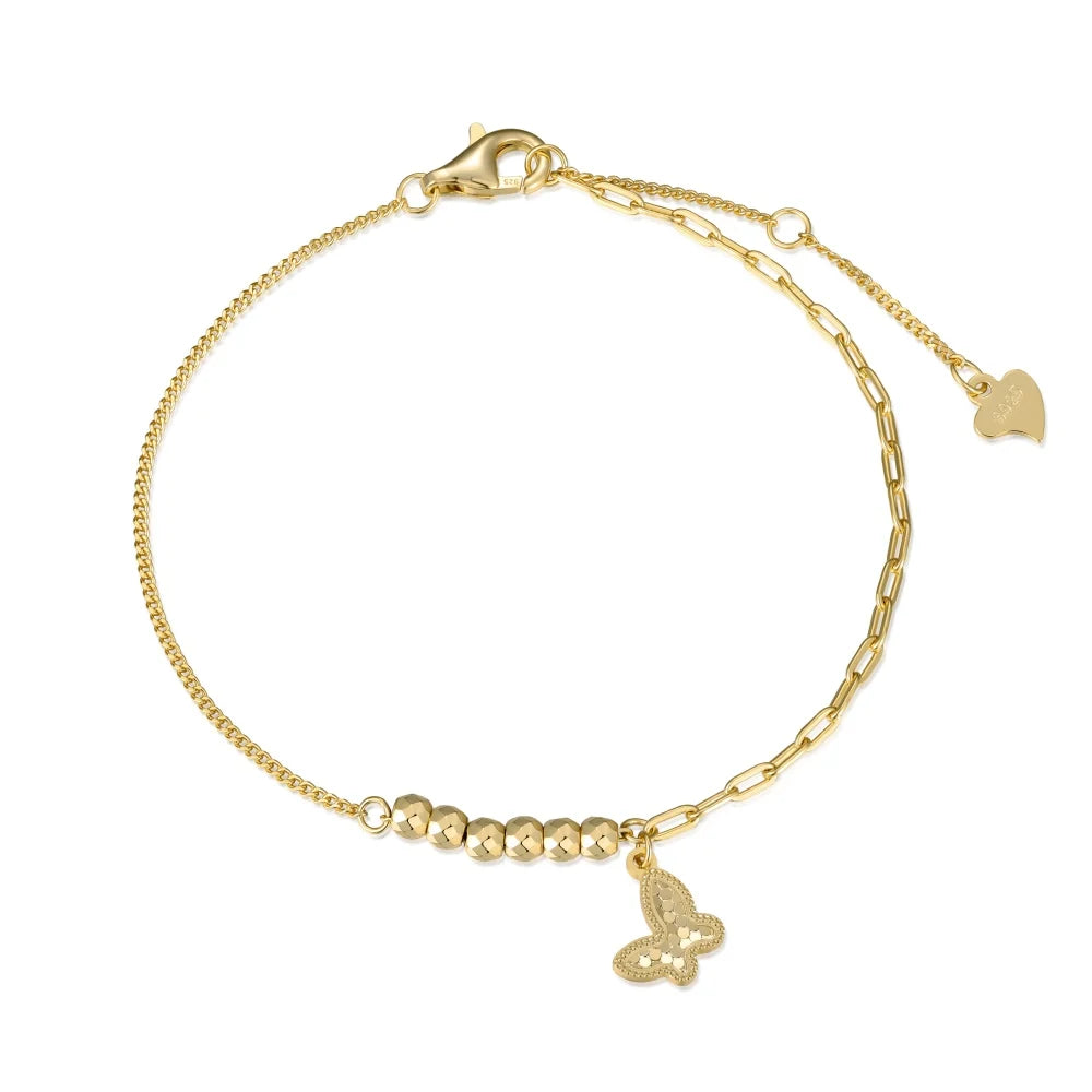 925 Silver Butterfly Chain Bracelet DY150579 product image 8