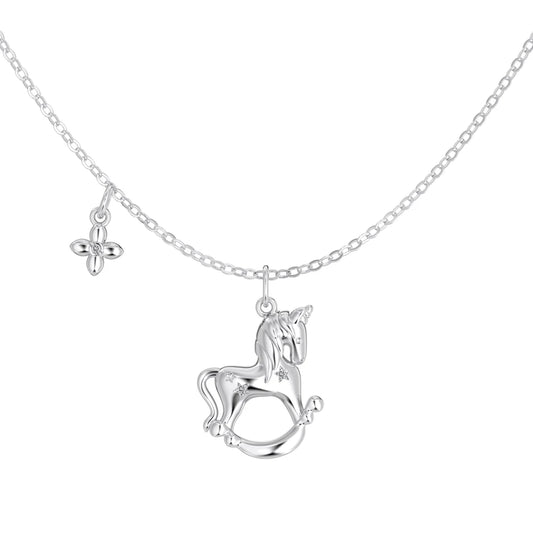 925 Silver Clover 5A CZ Pendant Necklace DY191908 by KAKODIY