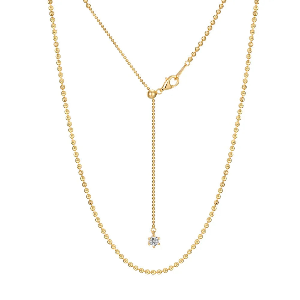 925 Sterling Silver CZ Minimalist Chain Necklace product image 8
