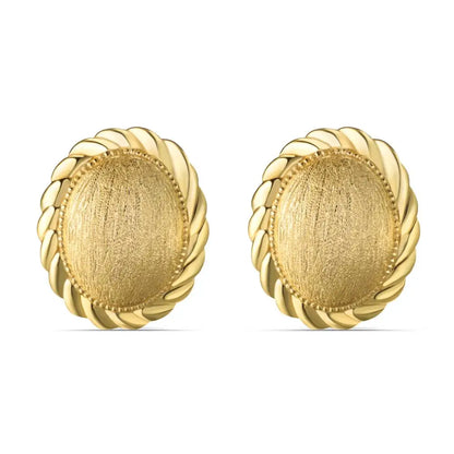 KAKODIY Jewelry Luxury Made in Italy 22K Gold Stud Earrings Women 925 Sterling Silver Oversized Earrings