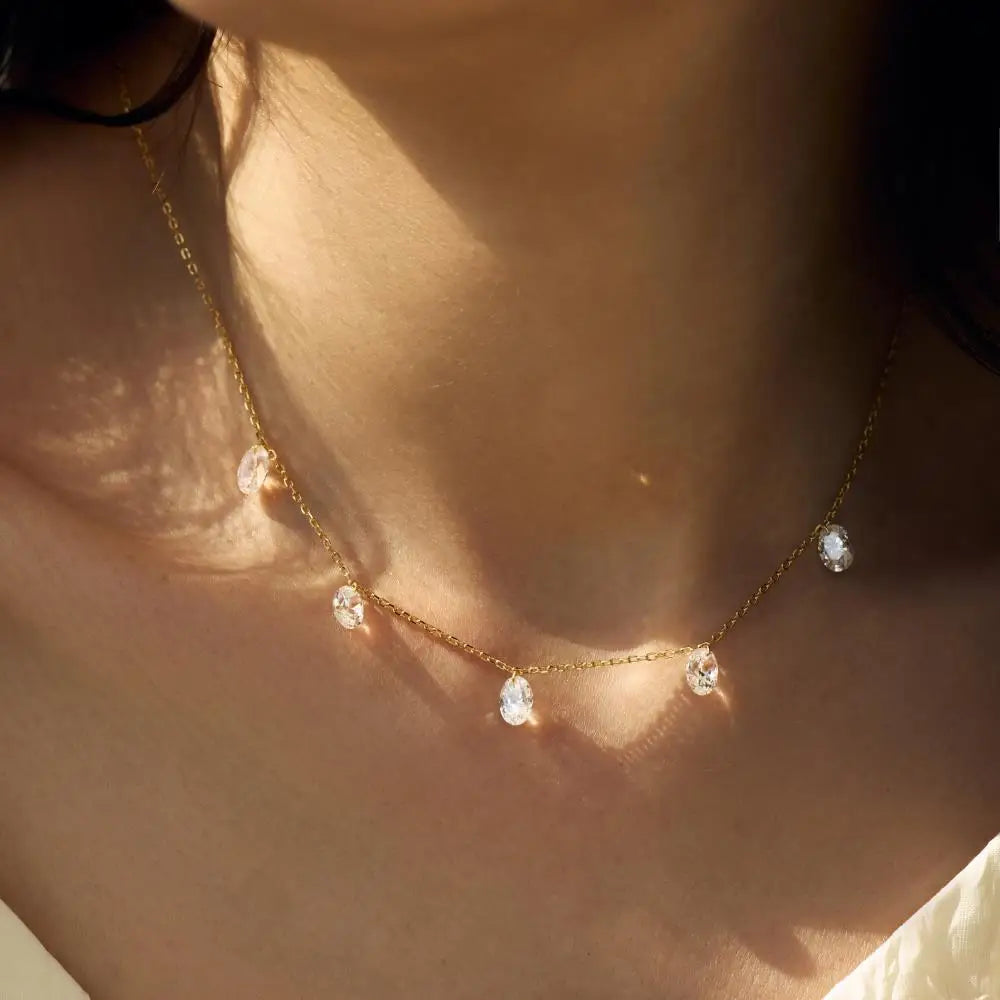925 Silver Bridal Lariat Necklace DY191192 product image 6