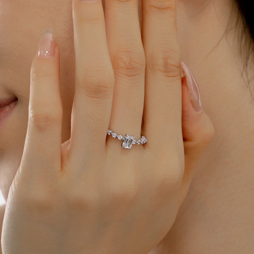 925 Sterling Silver CZ Bridal Eternity Ring product image 5