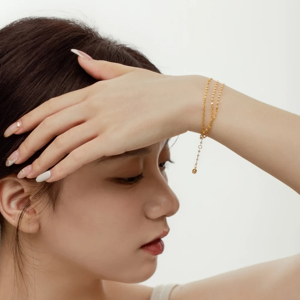 925 Sterling Silver 5A CZ Chain Bracelet DY150623 product image 6