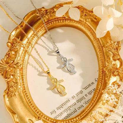 Simply Designed 18K Gold Plated Cross Pendant Cz Necklace 925 Sterling Silver Jewelry Women Cross Necklaces