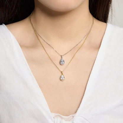 925 Sterling Silver Teardrop Pendant Necklace product image 2