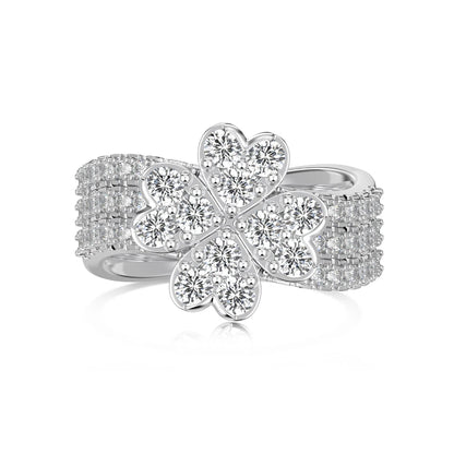 925 Sterling Silver Clover Stacking Ring by KAKODIY
