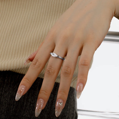 925 Silver CZ Bridal Engagement Ring DY121176 product image 2