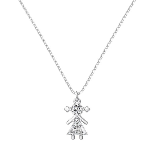 925 Silver CZ Statement Pendant Necklace DY191179 by KAKODIY