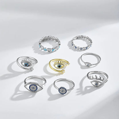 925 Sterling Silver CZ Adjustable Ring DY120717 product image 6