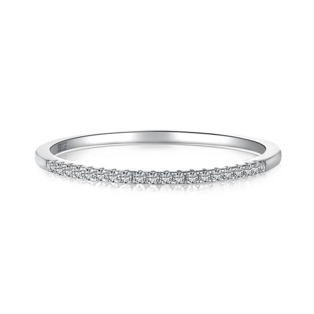 925 Sterling Silver CZ Minimalist Engagement Ring product image 7