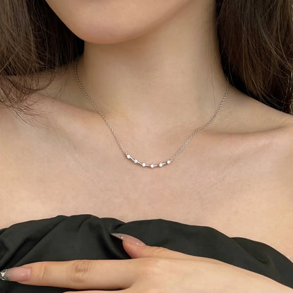 Trendy Wholesale S925 Silver Necklace 18K Gold Plated Waterproof Jewelry for Women Dainty Chain Smile Pendant Necklaces