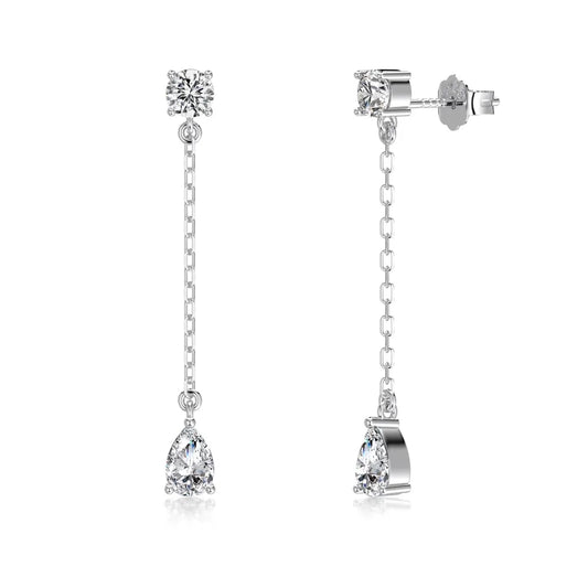 925 Sterling Silver Teardrop 5A CZ Stud Earrings product image 7