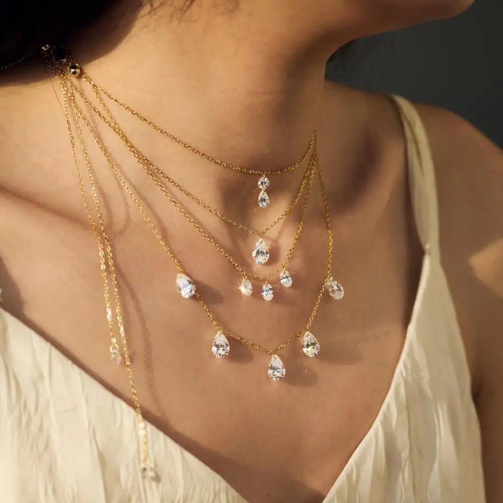 925 Silver Bridal Lariat Necklace DY191195 product image 4