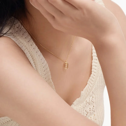 925 Silver 5A CZ Initial Necklace DY191352 product image 3
