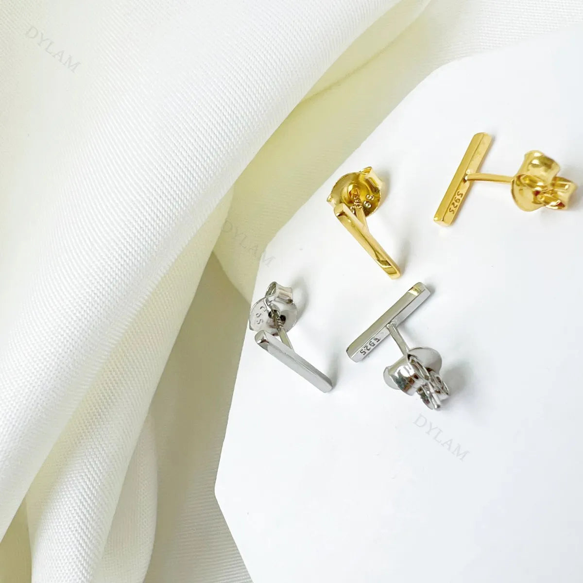 KAKODIY Fashion Accessories Vintage Korean Style Earrings Fashion Luxury Simple Gold Plated Yellow 925 Sterling Silver Stud Earrings for Women - product image 6
