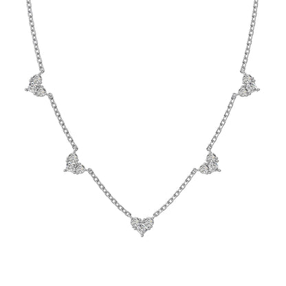 Delicate Design Wholesale S925 Silver Jewelry 18K Gold Plated Heart Pendant Necklace Cz Cubic Zirconia Necklaces for Women