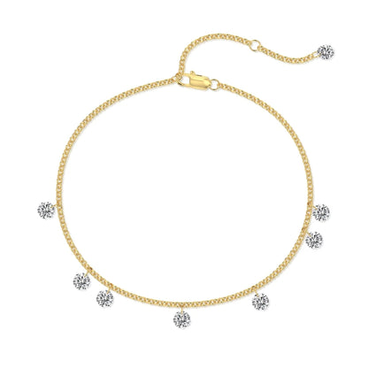 925 Sterling Silver 5A CZ Charm Bracelet product image 8