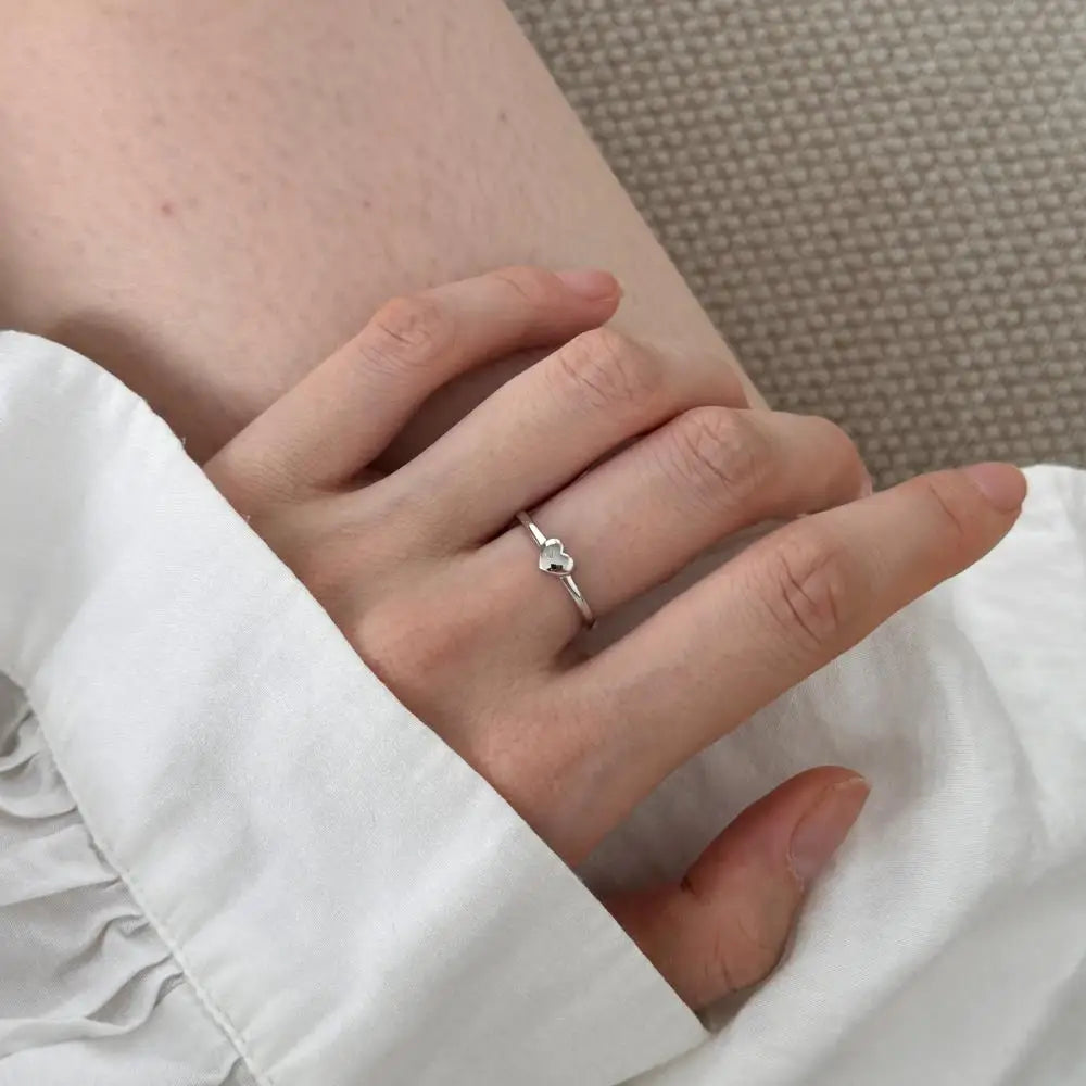 925 Sterling Silver Heart Bridal Wedding Ring product image 2
