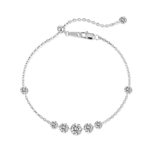 925 Sterling Silver 5A CZ Chain Bracelet DY150563 by KAKODIY