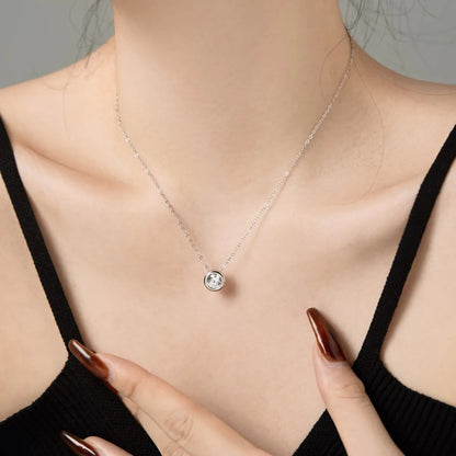 925 Silver CZ Minimalist Pendant Necklace DY190671 product image 3