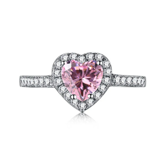 925 Silver Heart 8A CZ Engagement Ring TL120016 product image 7