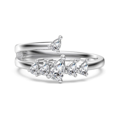 925 Sterling Silver 5A CZ Bridal Engagement Ring by KAKODIY