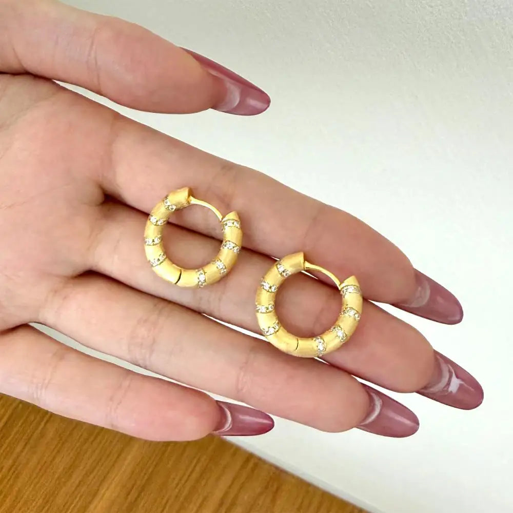 KAKODIY 18K Gold Plate Clasp Stud Earrings Luxury Jewelry Stud Earrings Sterling Silver Women's Stud Earrings 925 - product image 5