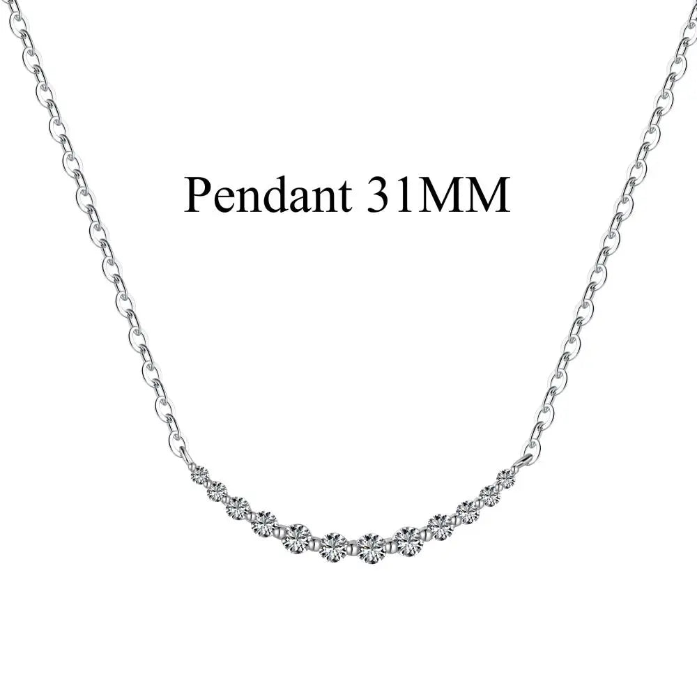 925 Sterling Silver 5A CZ Statement Chain Necklace product image 9