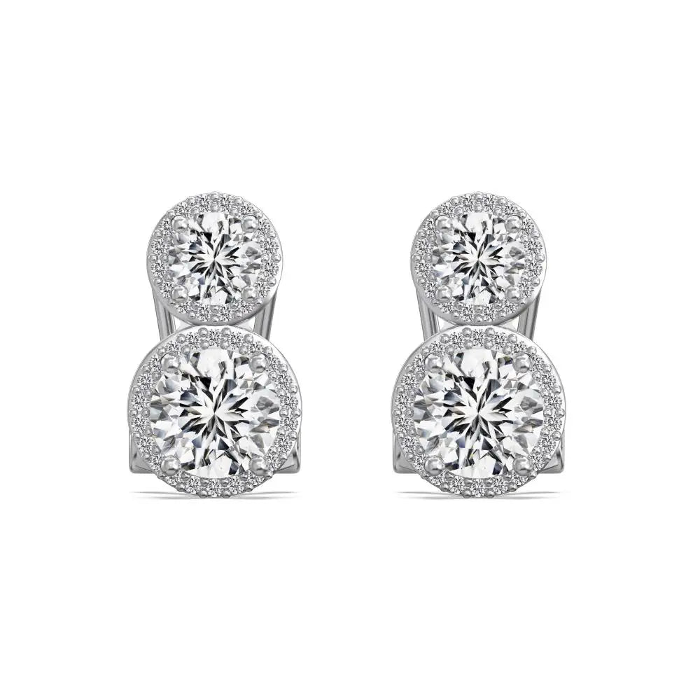 KAKODIY Designer Female 925 Sterling Silver Diamond 5A Cubic Zirconia Stud Earrings Female