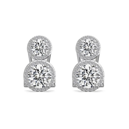 KAKODIY Designer Female 925 Sterling Silver Diamond 5A Cubic Zirconia Stud Earrings Female