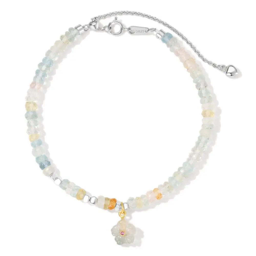 925 Sterling Silver Flower Bracelet by KAKODIY