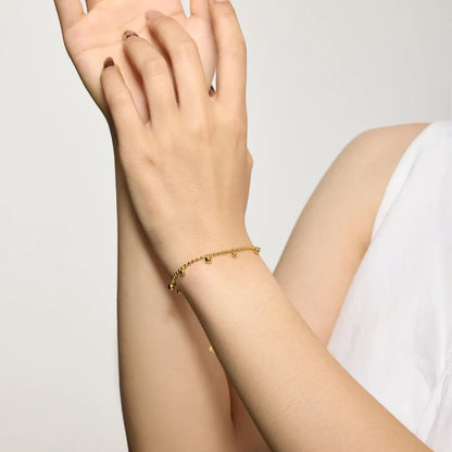 925 Sterling Silver Heart Chain Bracelet DY150615 product image 5
