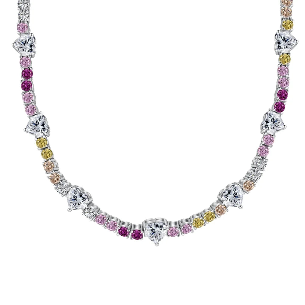925 Sterling Silver Bow CZ Statement Necklace product image 7