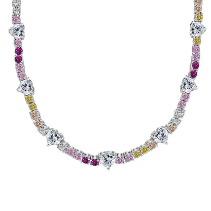 925 Sterling Silver Bow CZ Statement Necklace product image 7