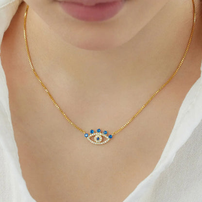 925 Silver Evil Eye CZ Pendant Necklace DY190765 product image 6