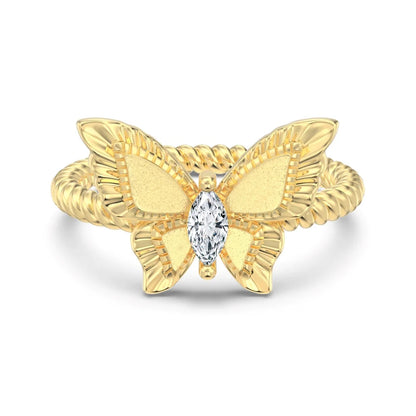 925 Sterling Silver Butterfly CZ Wedding Ring product image 7