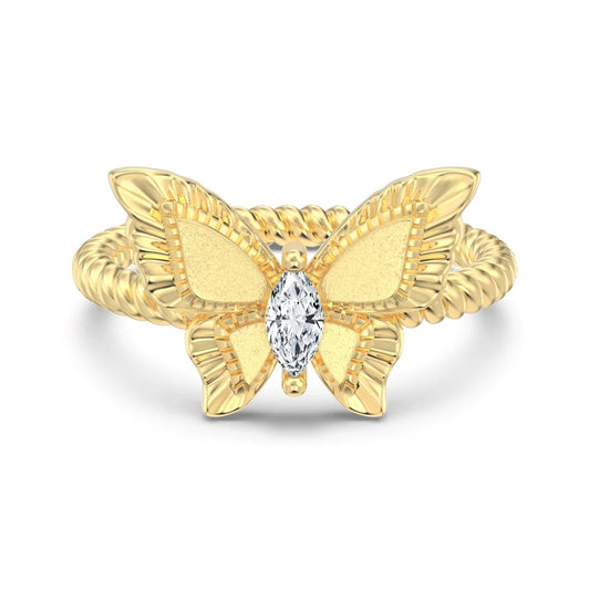 925 Sterling Silver Butterfly CZ Wedding Ring product image 7