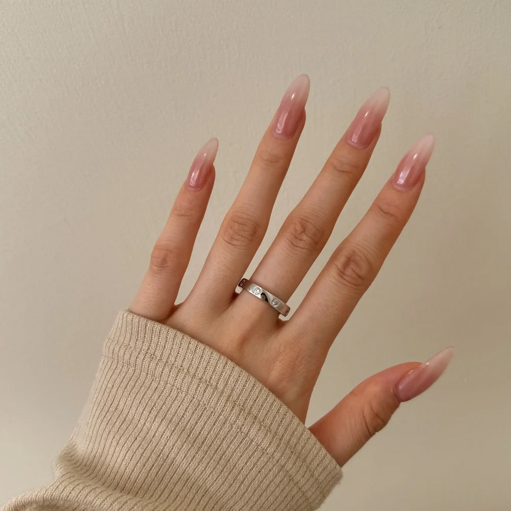 Shiny Stylish Jewelry Polished Surface Solid Sterling Silver 5A Zirconia Eternity Band Chunky Wide Women Promise Rings