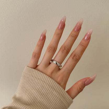 Shiny Stylish Jewelry Polished Surface Solid Sterling Silver 5A Zirconia Eternity Band Chunky Wide Women Promise Rings