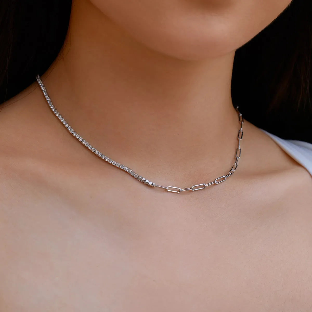 925 Sterling Silver CZ Tennis Necklace product image 3