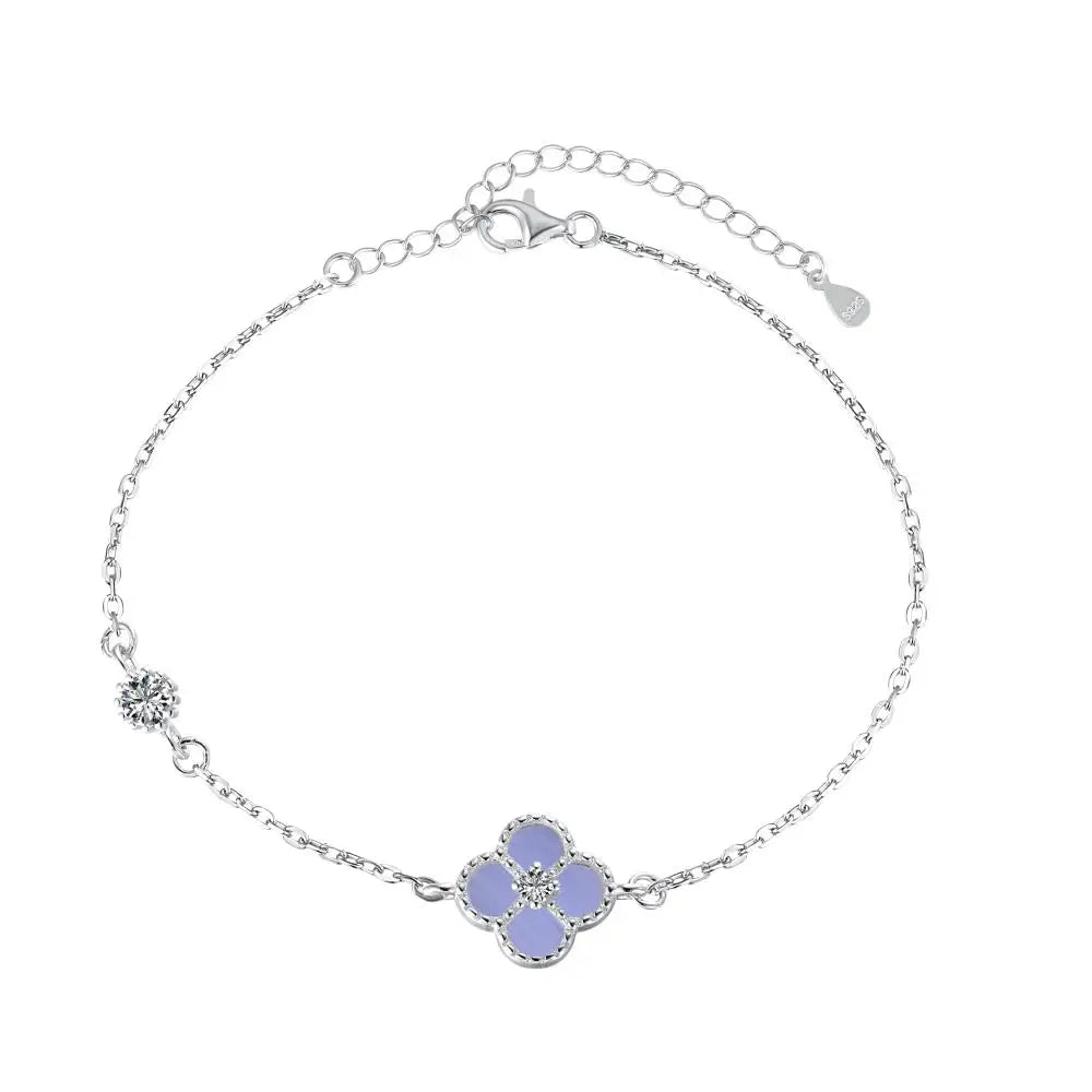 925 Sterling Silver Clover Charm Bracelet product image 17