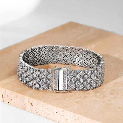 925 Sterling Silver CZ Vintage Tennis Bracelet product image 5