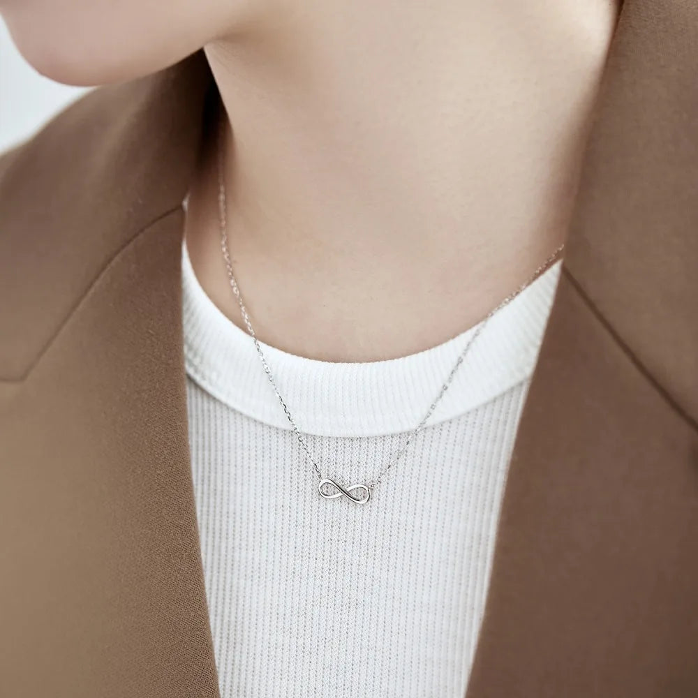 925 Sterling Silver Infinity Lariat Necklace product image 5