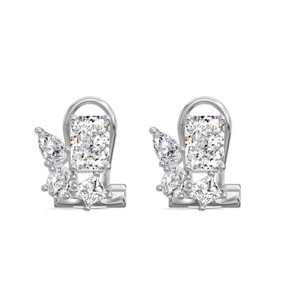 KAKODIY No Minimum Quantity 925 Sterling Silver Stud Earrings with Colored Zirconia Paving 18K Gold Plated Earrings