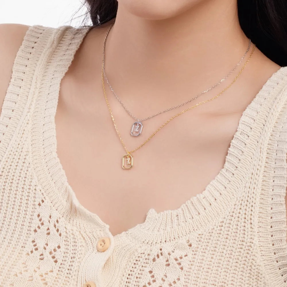 925 Sterling Silver Z Initial 5A CZ Necklace product image 2