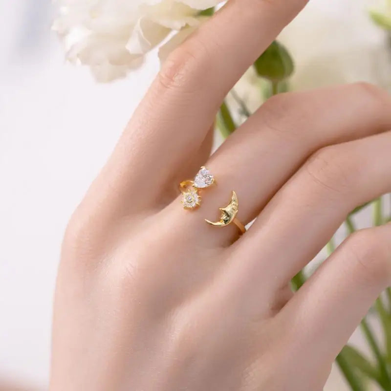 925 Sterling Silver Heart CZ Personalized Ring product image 2