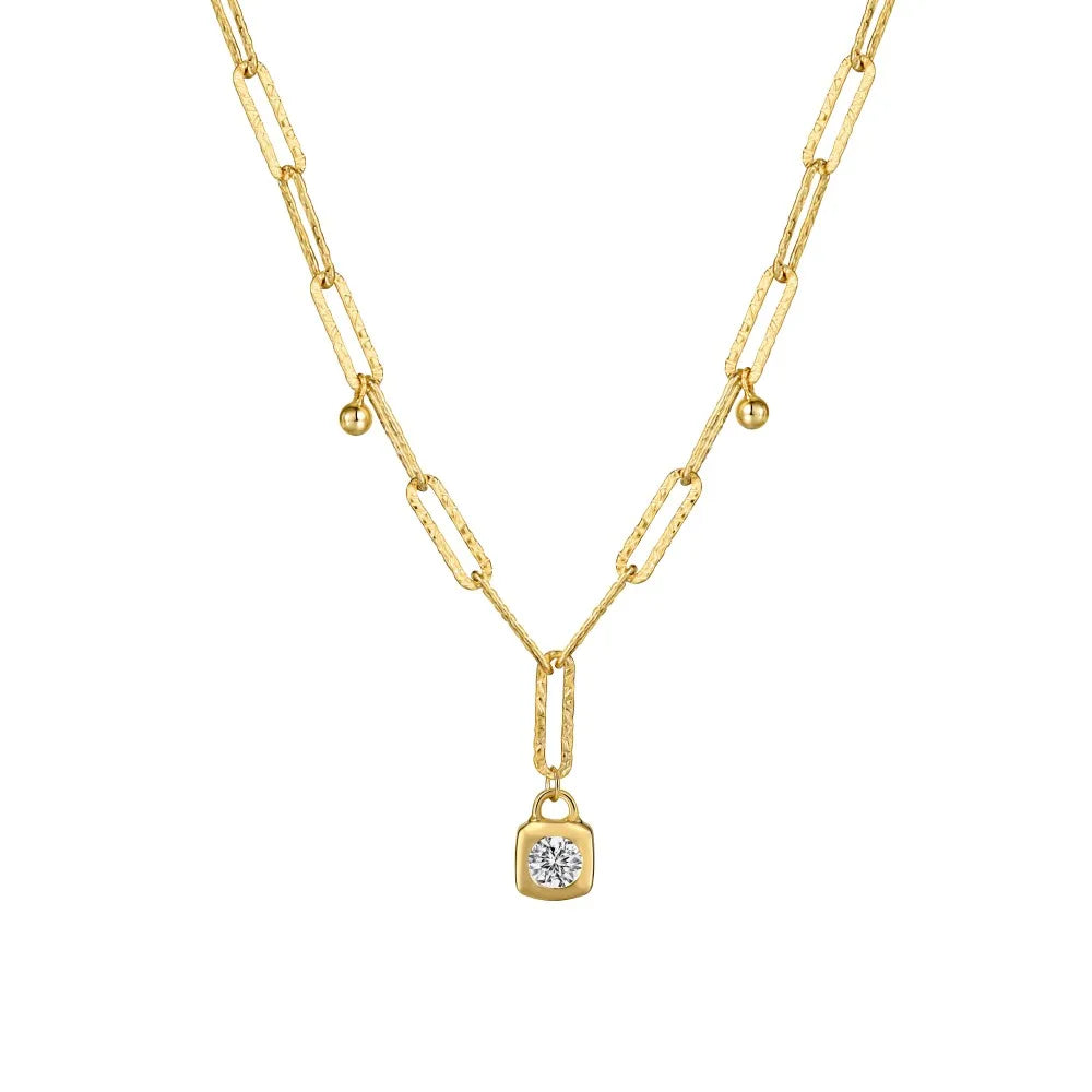 925 Silver 5A CZ Pendant Necklace DY191591 product image 7