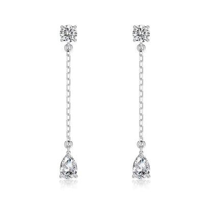 KAKODIY Fashion Fashion Design 925 Sterling Silver Earrings Tassel Pear Shape 5A Cubic Zirconia Shiny Stud Earrings Female Accessories - product image 1