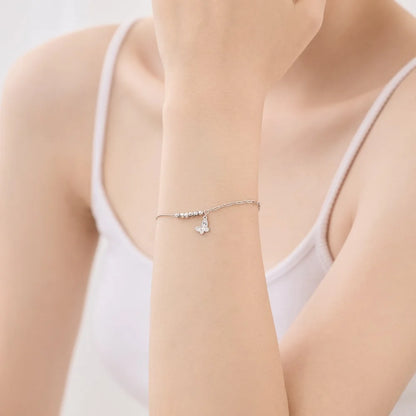 925 Silver Butterfly Chain Bracelet DY150579 product image 5