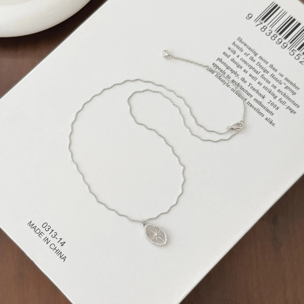 925 Silver 5A CZ Pendant Necklace DY191685 product image 4